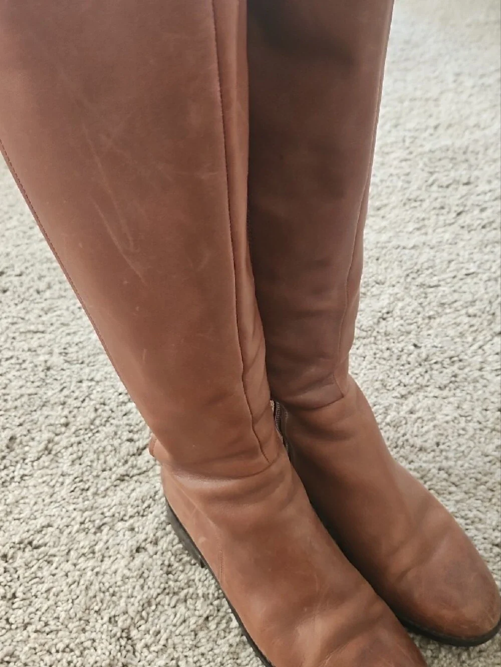 Cole Haan Cognac Over-the-Knee Leather Boots